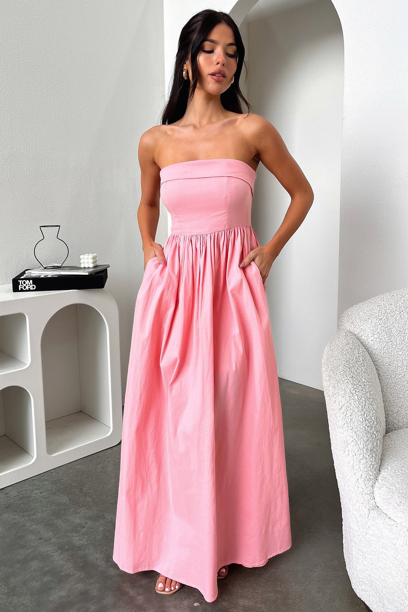 Cornell Maxi Dress - Różowa