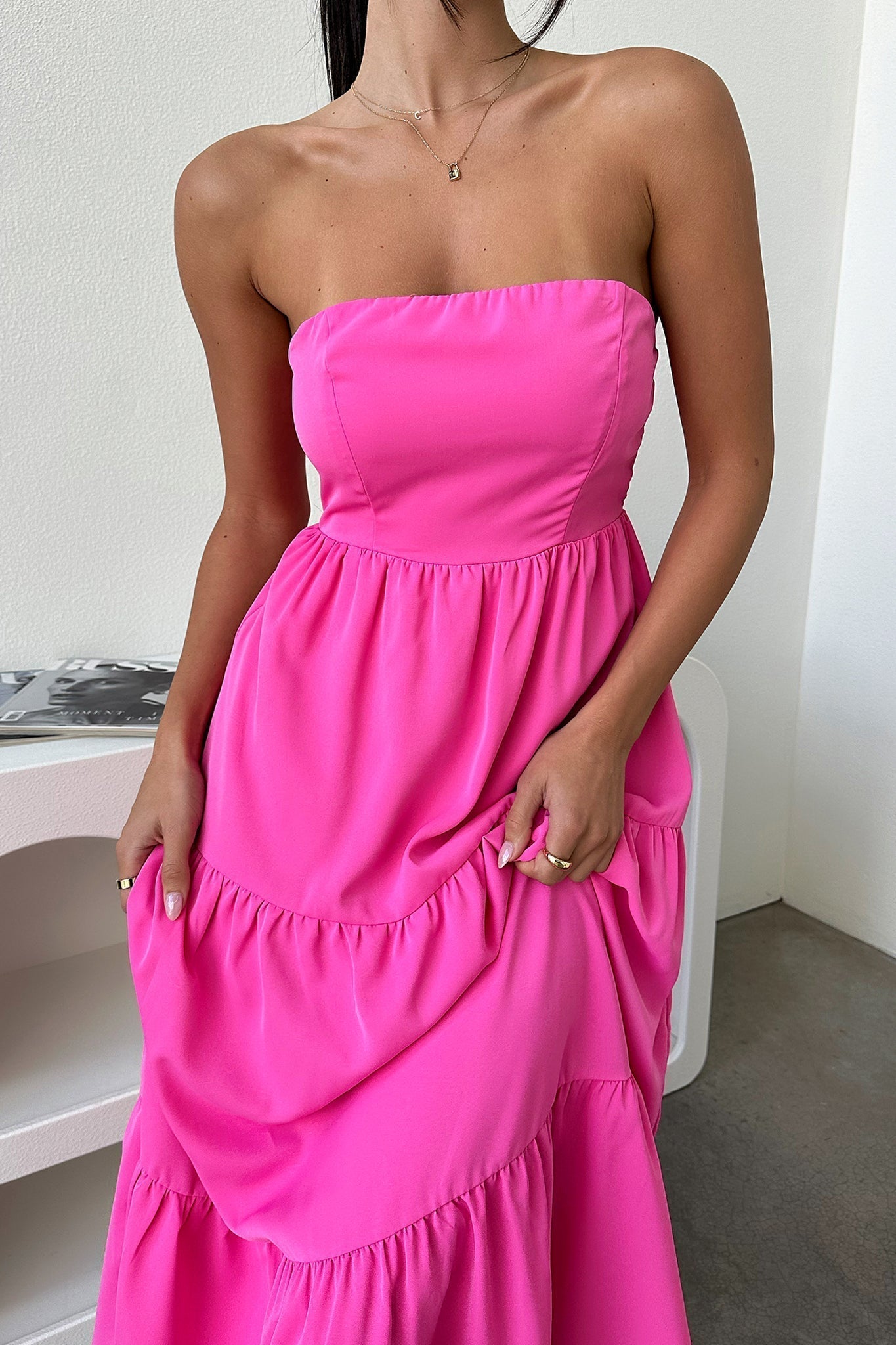 Hailey Maxi Dress - Różowa