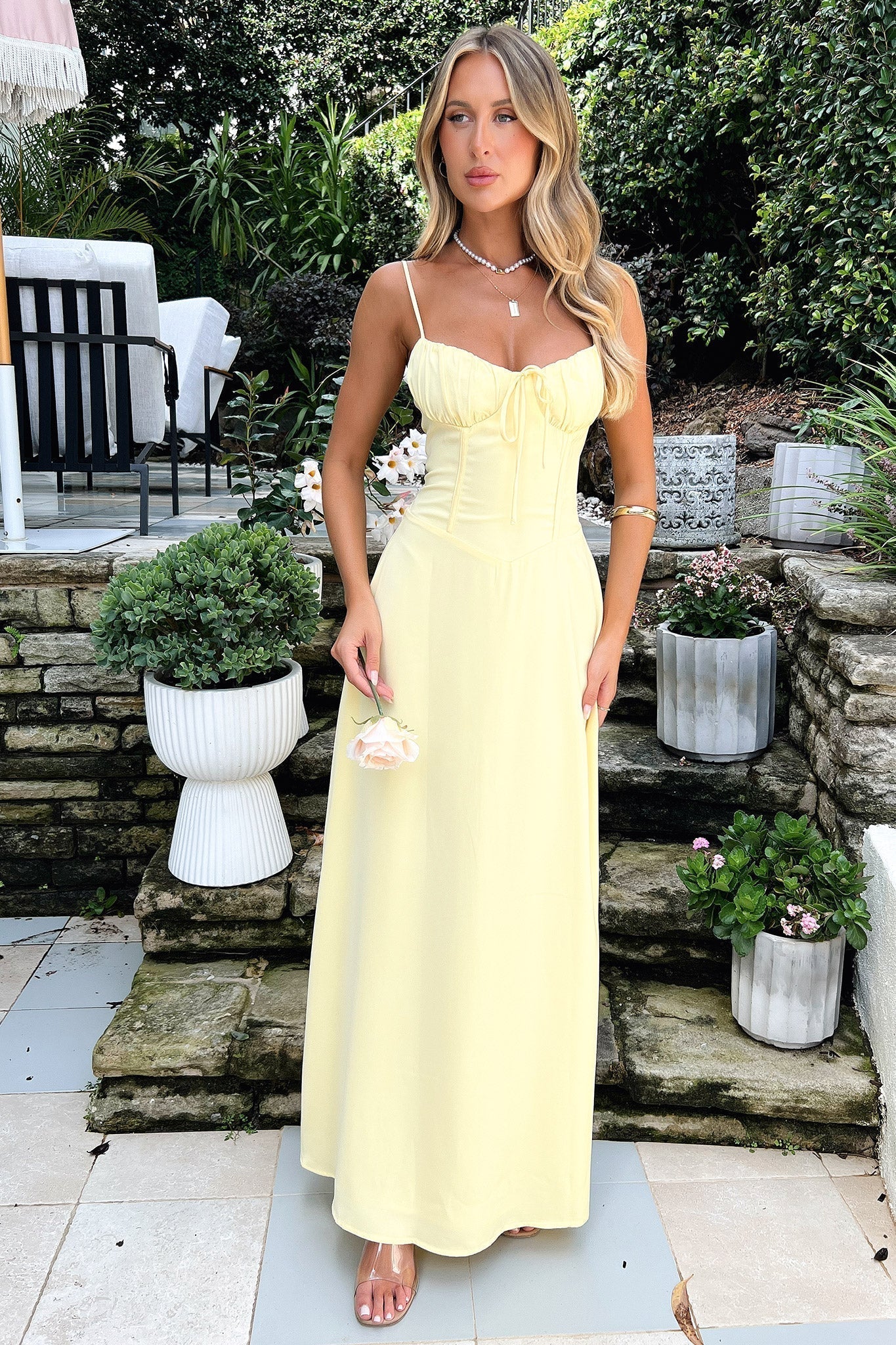 Magdalena Maxi Dress - Żółta
