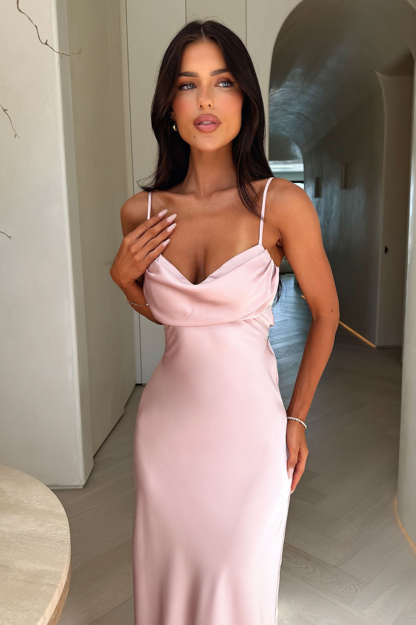 Novella Maxi Dress - Różowa