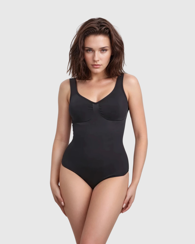 Body modelujący z szerokimi ramiączkami