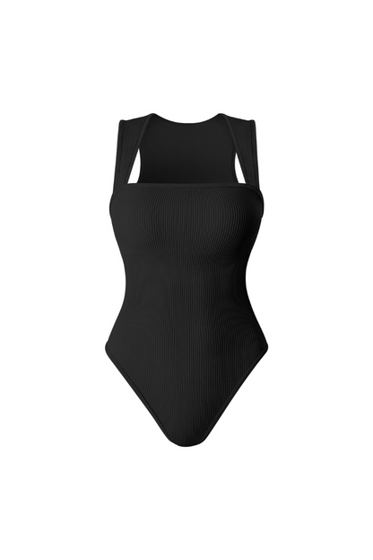 Body con Espalda de Nadadora y Tirantes Anchos