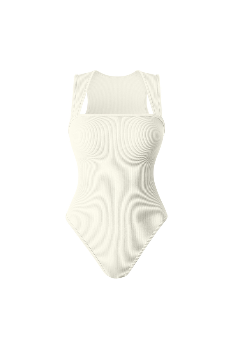 Body con Espalda de Nadadora y Tirantes Anchos