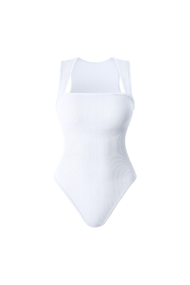 Body con Espalda de Nadadora y Tirantes Anchos