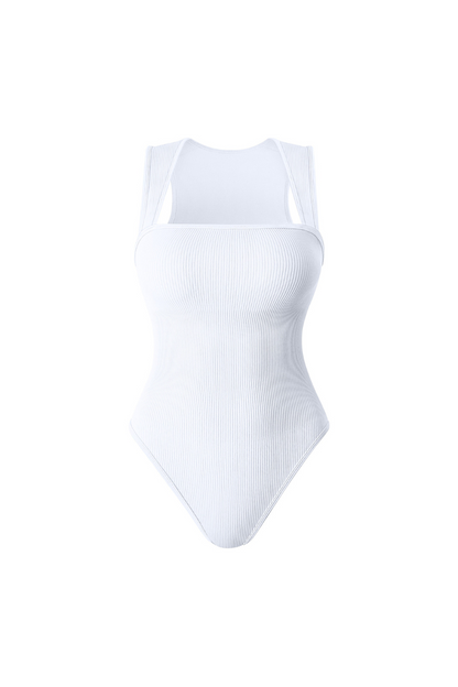 Body con Espalda de Nadadora y Tirantes Anchos