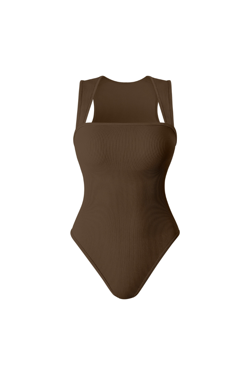 Body con Espalda de Nadadora y Tirantes Anchos