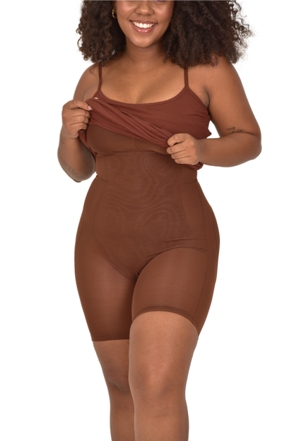 Minivestido de Descanso Modal con Faja Incorporada