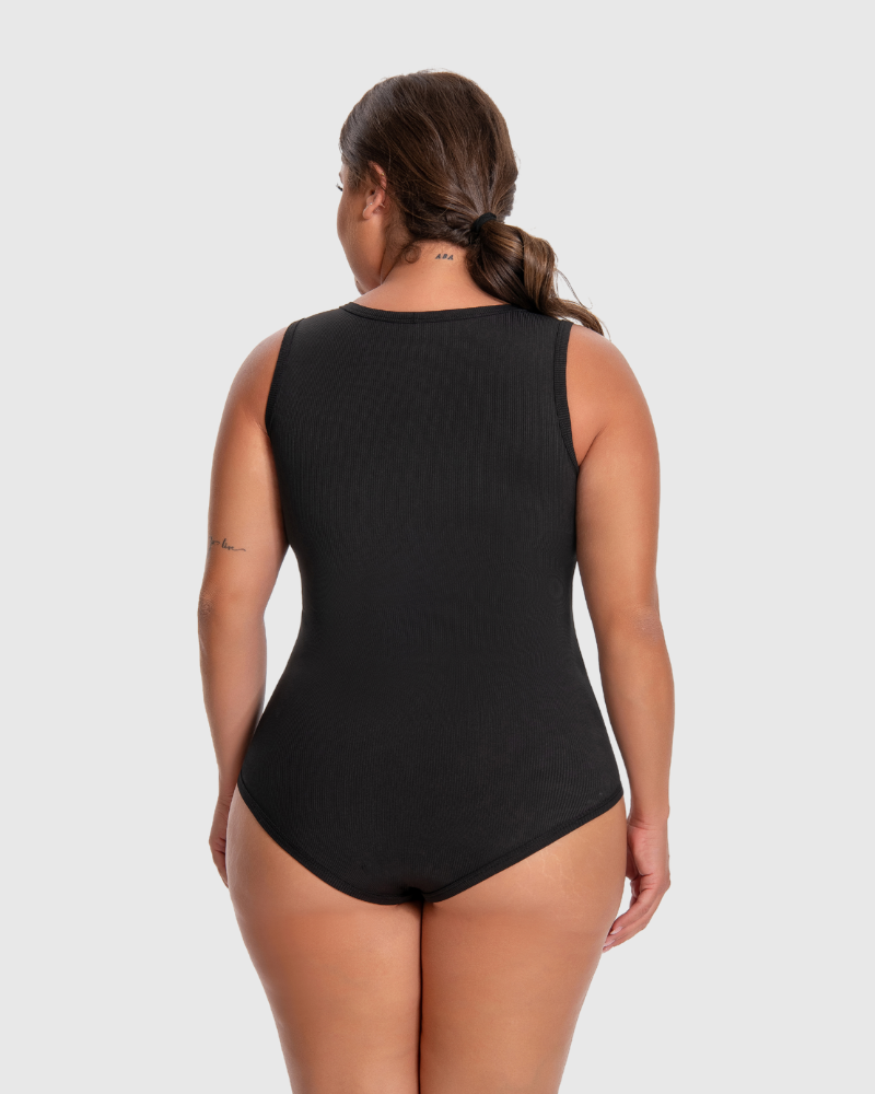 Body con Espalda de Nadadora y Tirantes Anchos