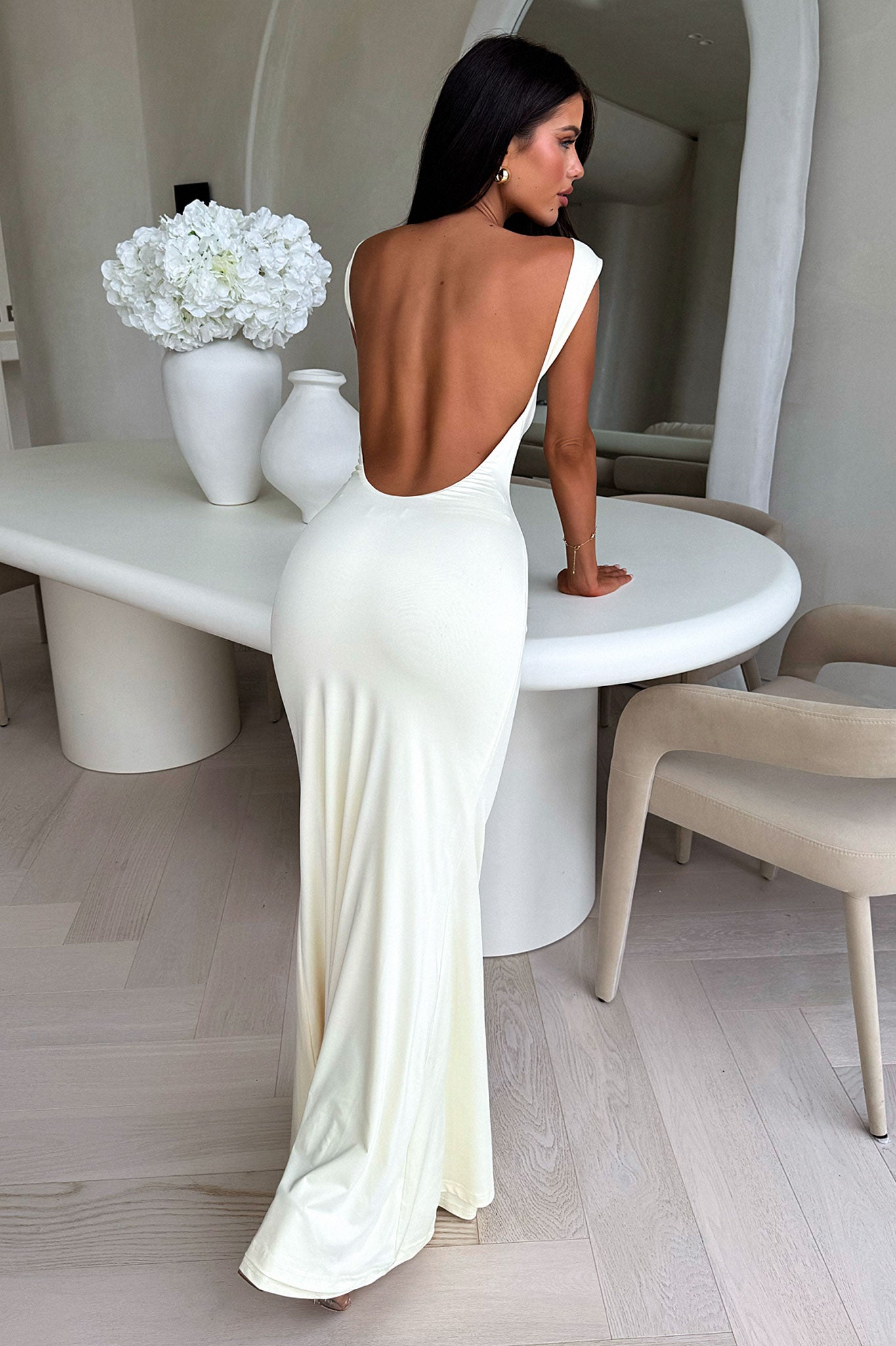 Elai Open Back Maxi Dress - Żółta