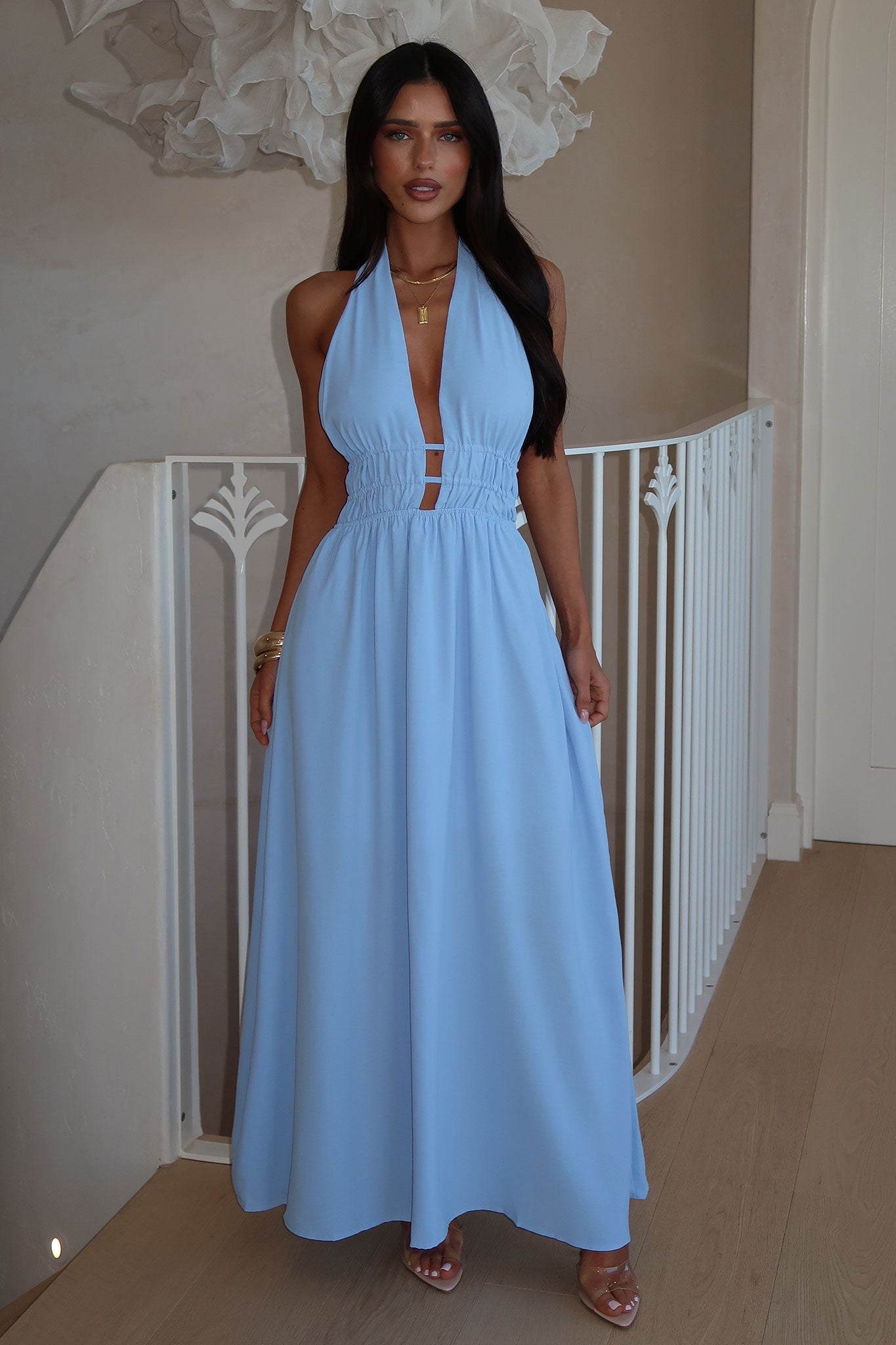 Arien Maxi Dress - Niebieska