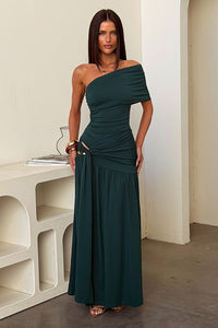 Aveline Strapless Wrap Maxi Dress - Szmaragdowa