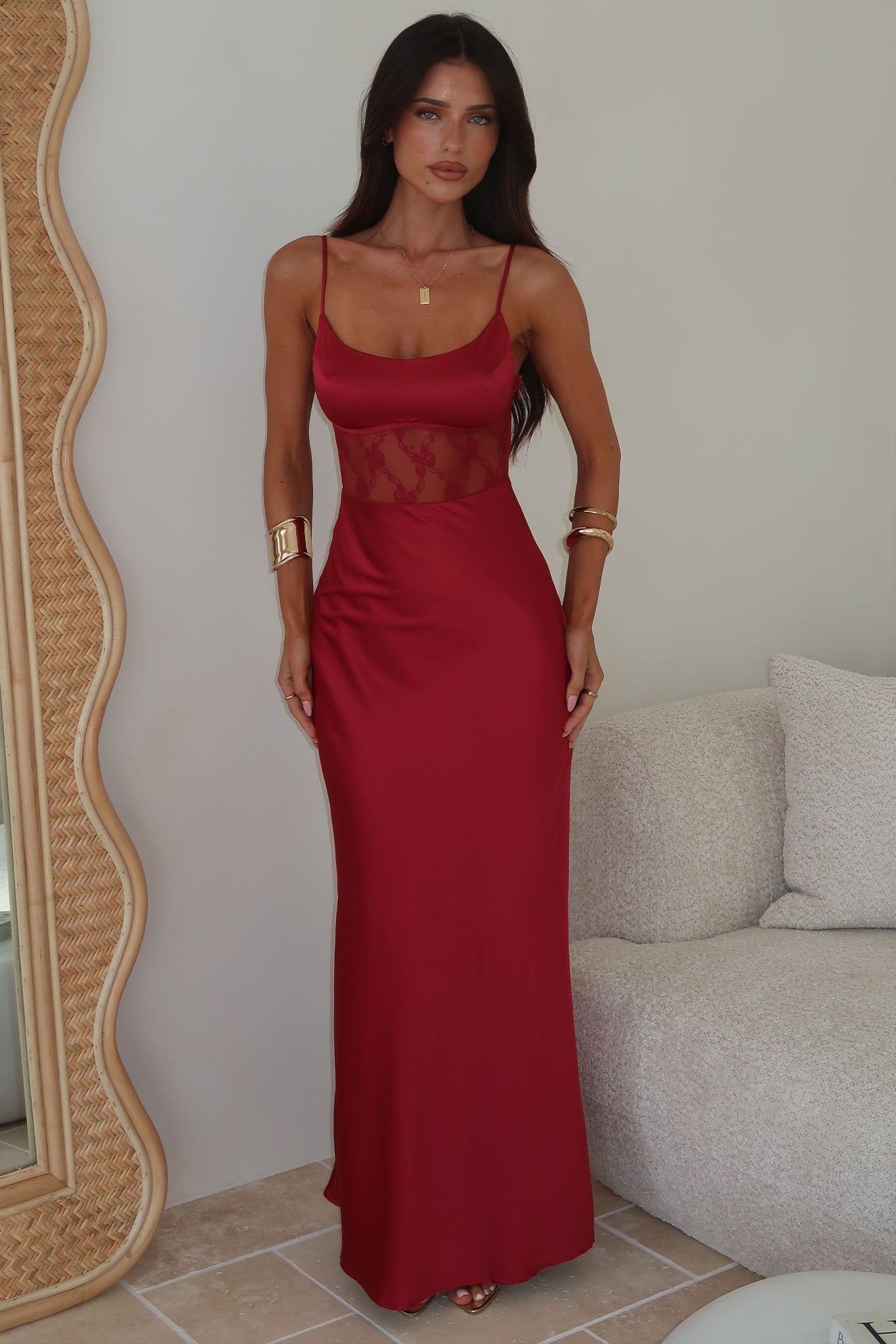 Azaria Maxi Dress - Czerwona