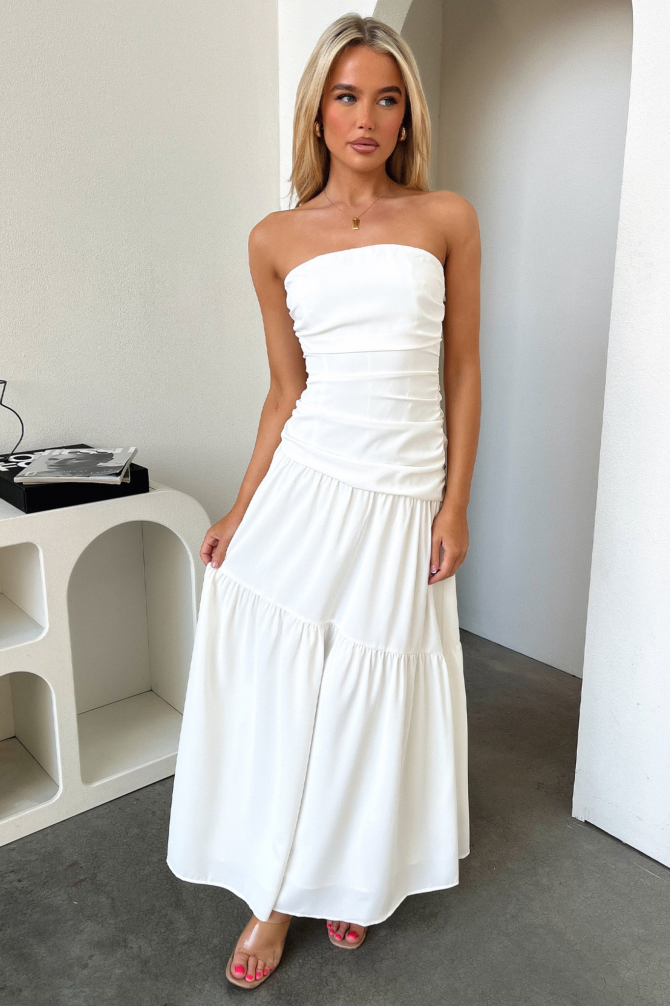 Charlotte Maxi Dress - Biała