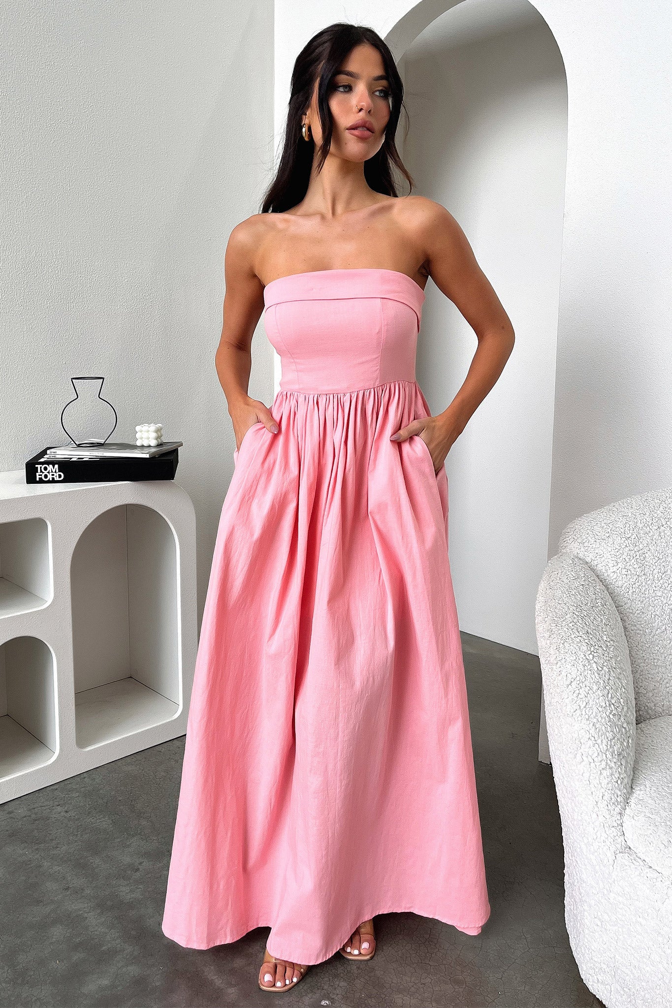 Cornell Maxi Dress - Różowa