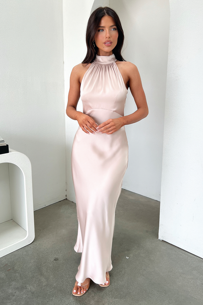 Daphne High Neck Maxi Dress - Szampańska