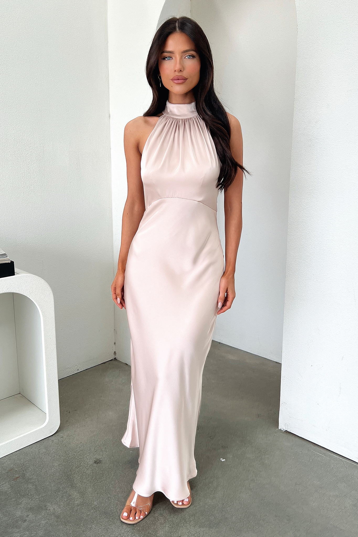 Daphne High Neck Maxi Dress - Szampańska