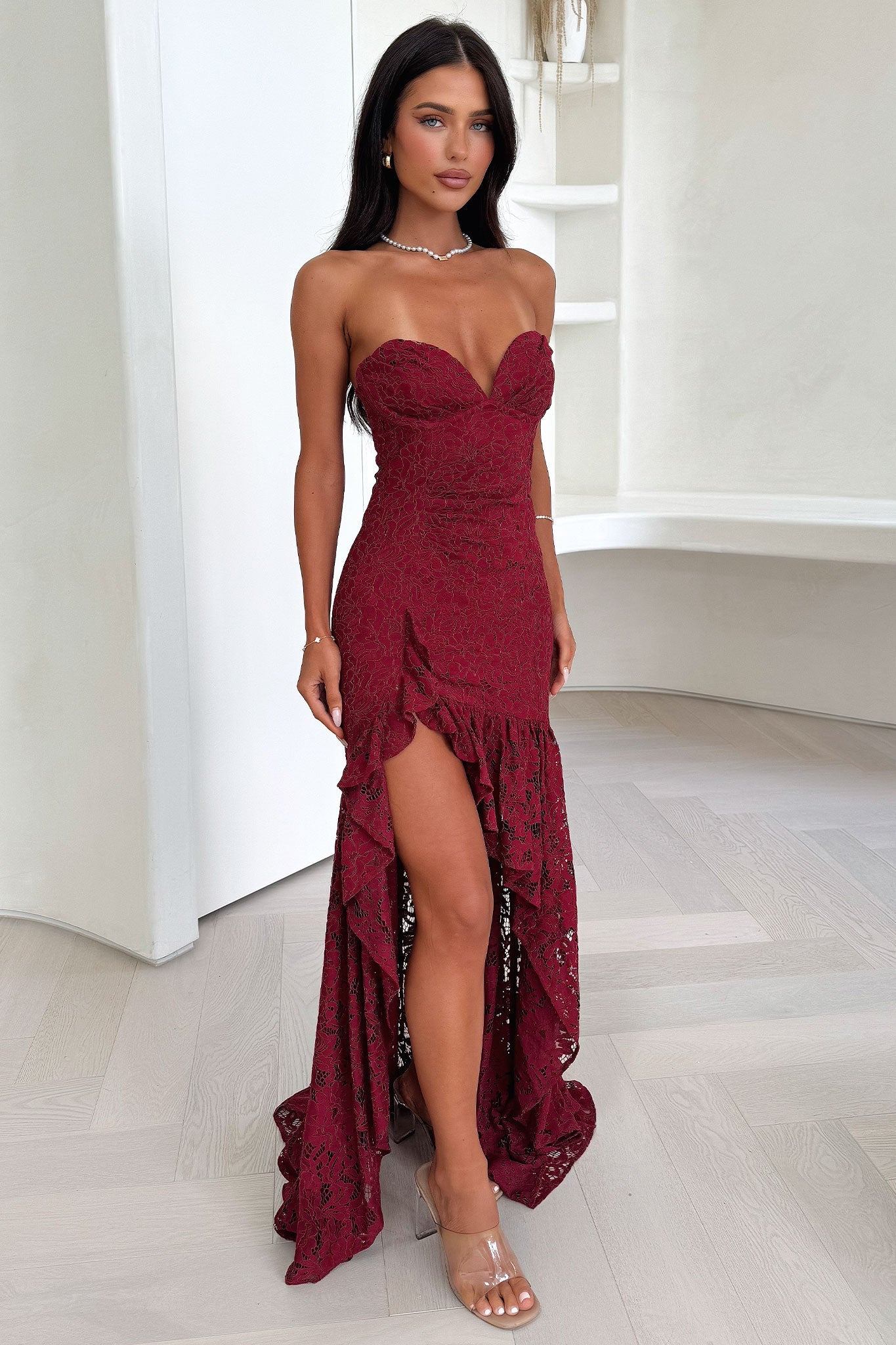 Everdine Maxi Dress - Bordowa