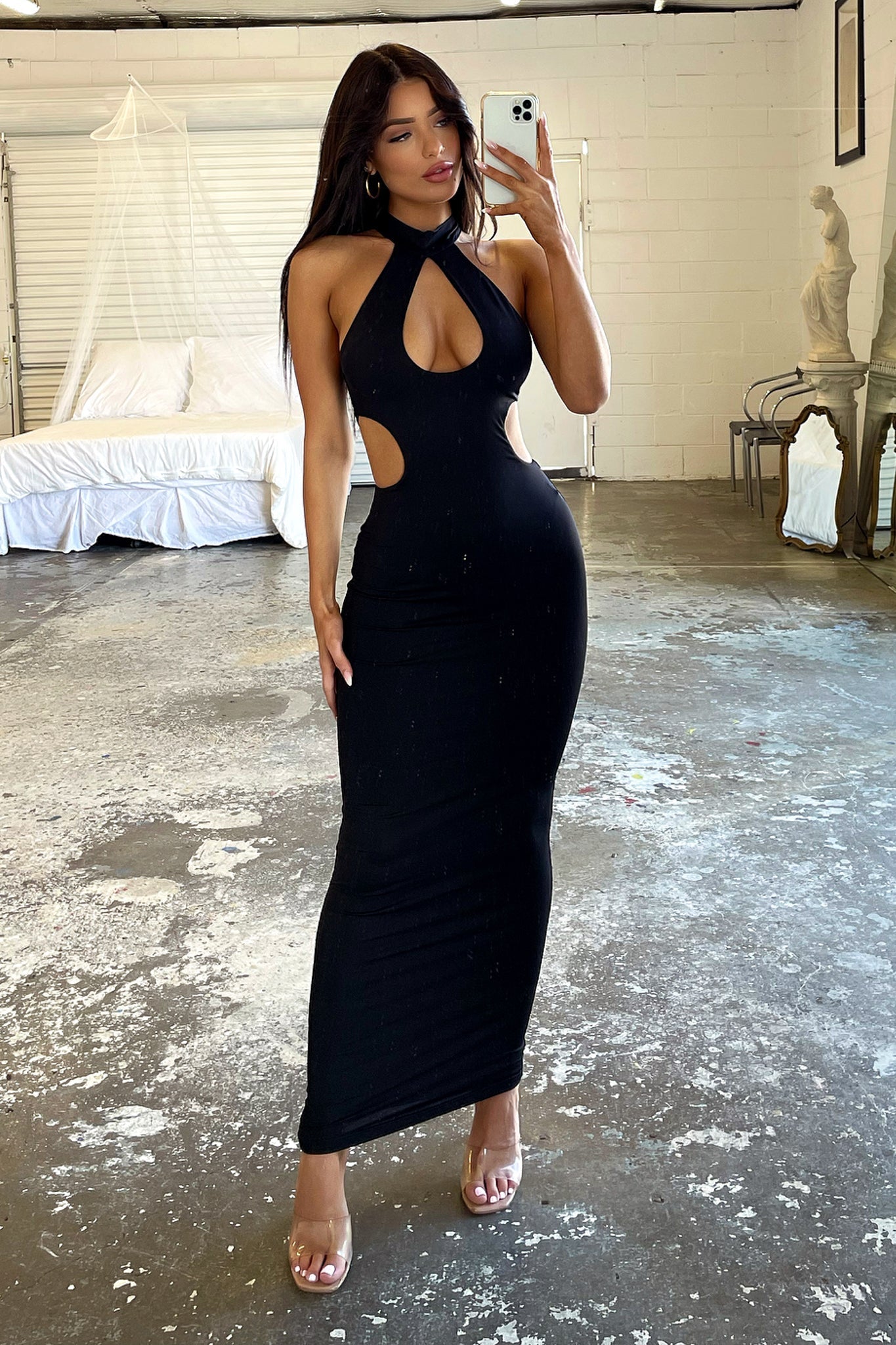 Gianna Maxi Dress - Czarna