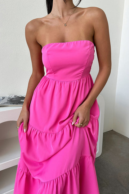 Hailey Maxi Dress - Różowa