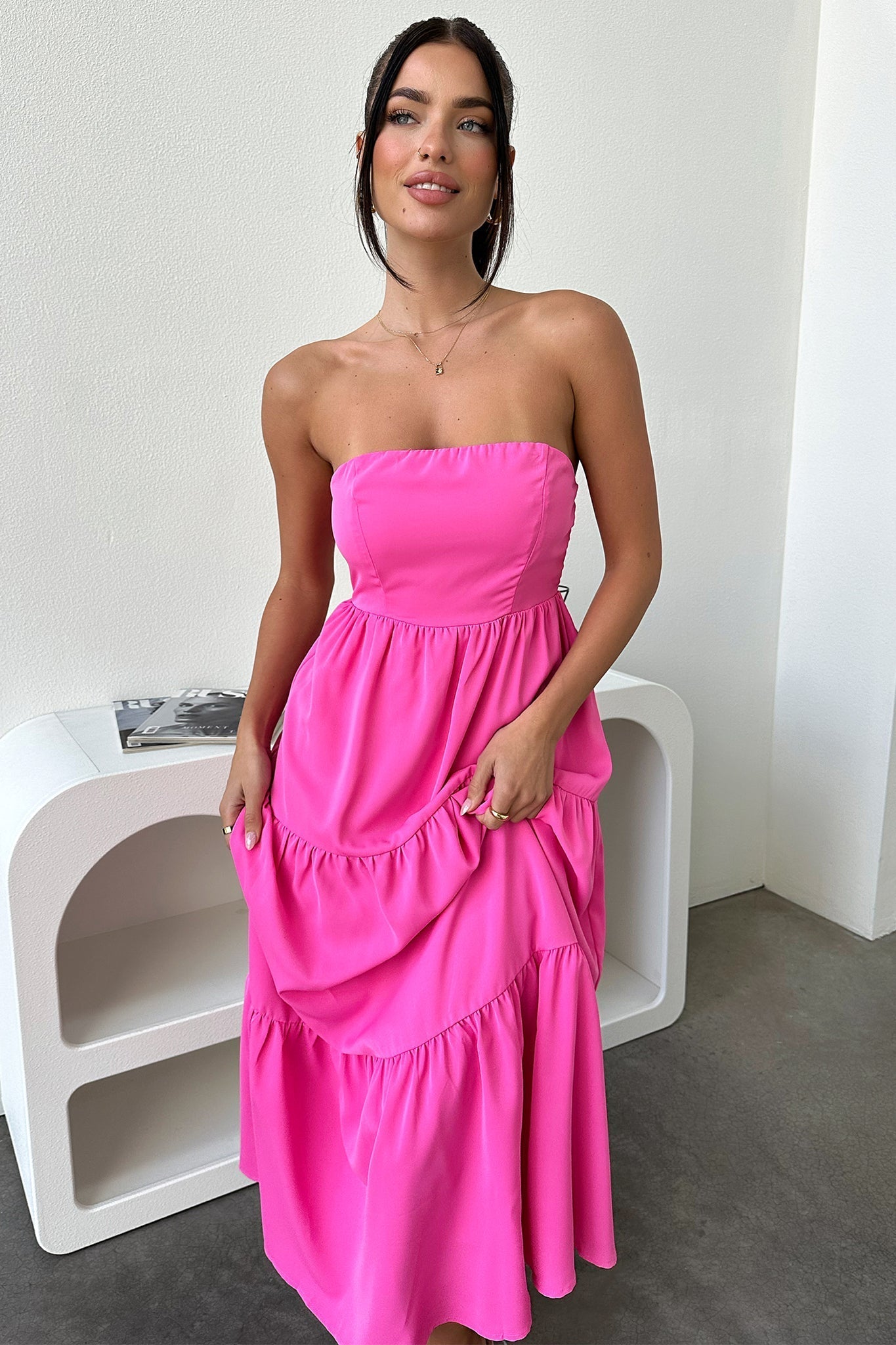 Hailey Maxi Dress - Różowa