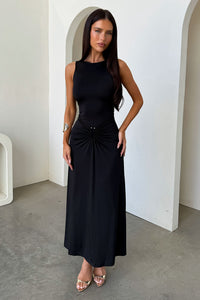 Henrietta Sleeveless Maxi Dress - Czarna