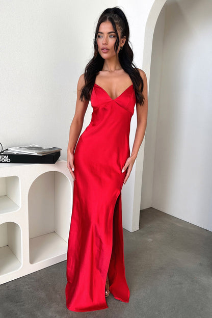 Jennifer Maxi Dress - Czerwona