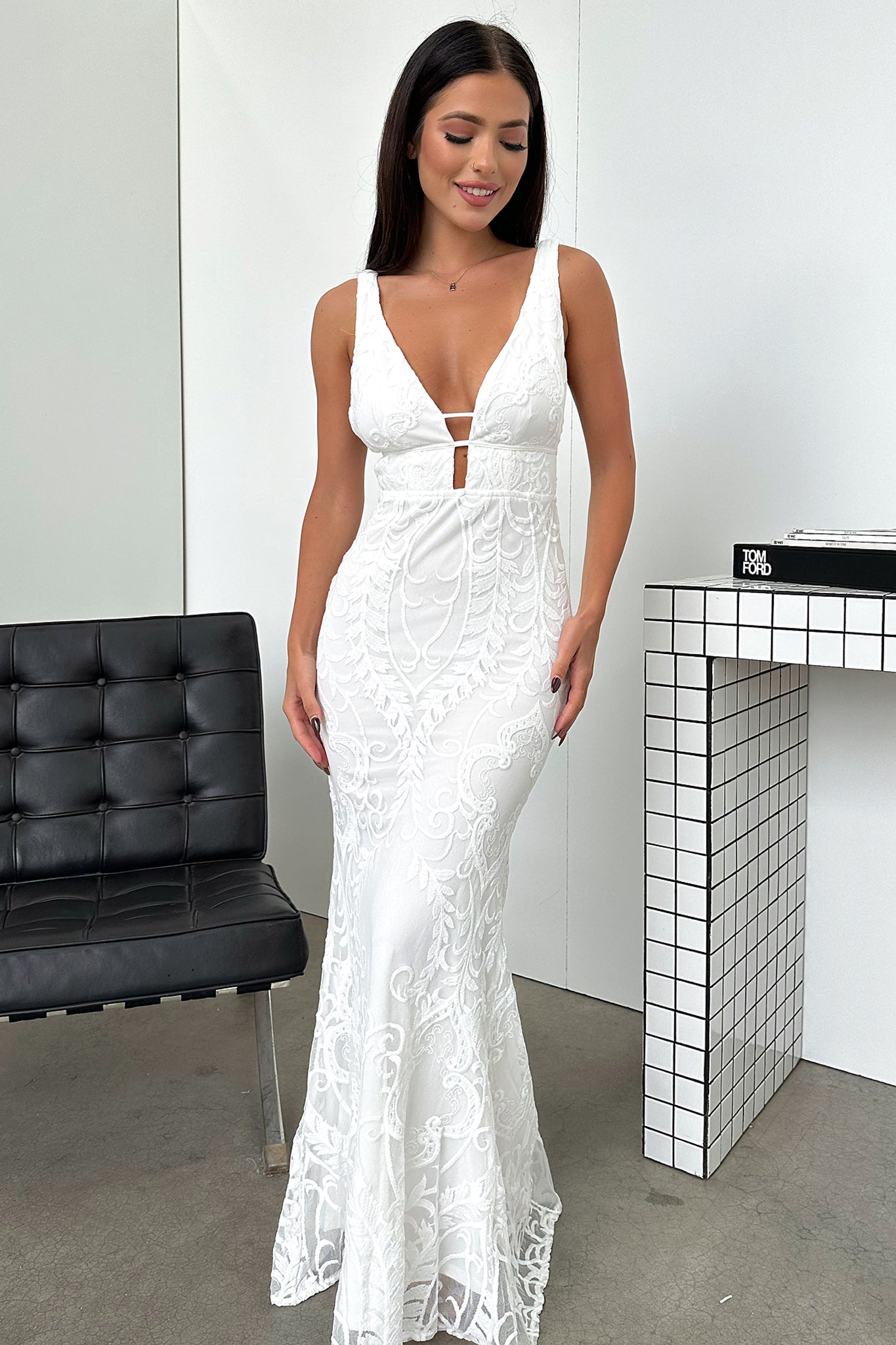 Kaia Maxi Dress - Biała