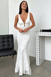 Kaia Maxi Dress - Biała