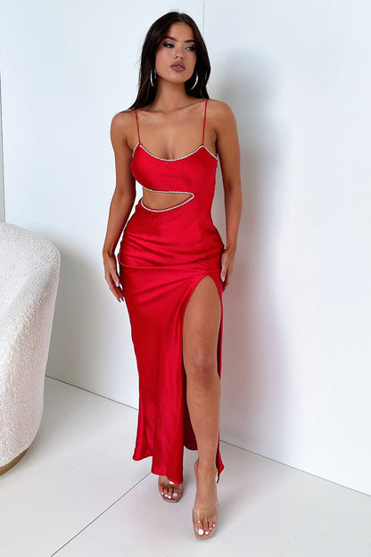 Kiara Maxi Dress - Czerwona