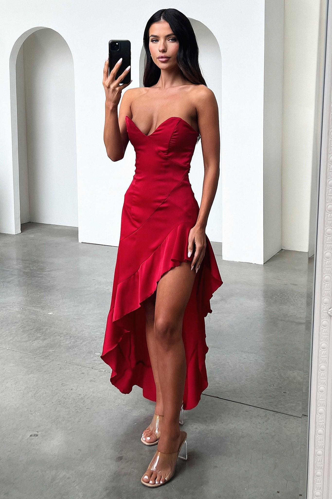 Leora Maxi Dress - Czerwona