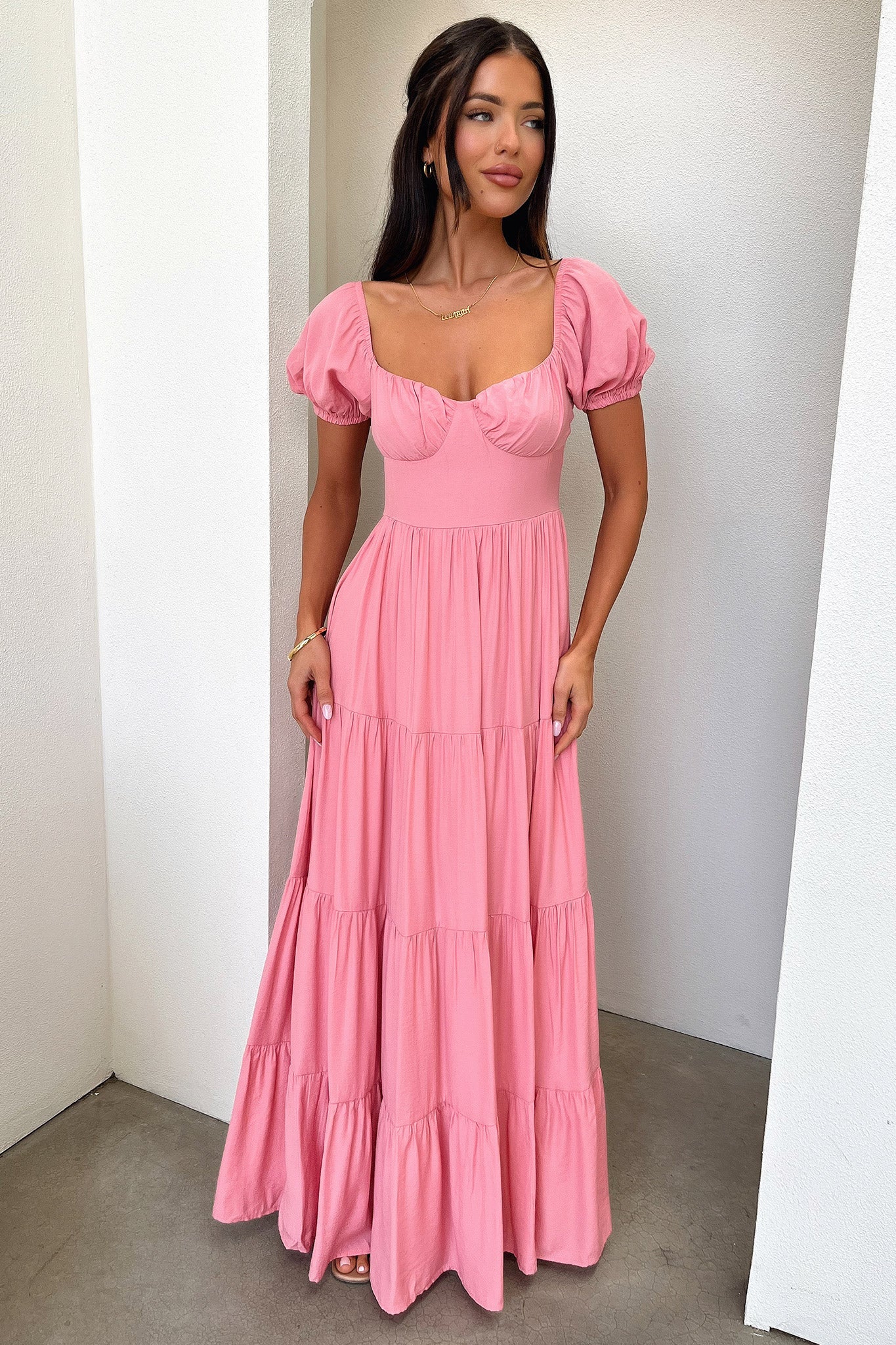 Levona Maxi Dress - Różana