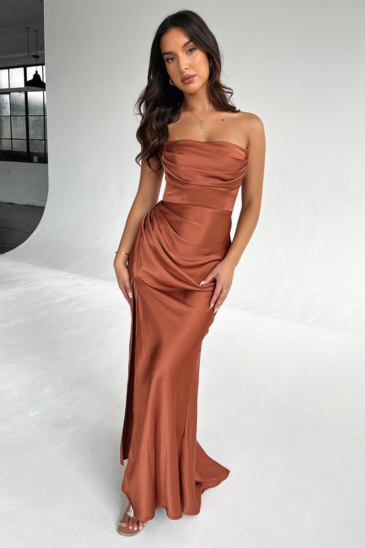 Lola Maxi Dress - Rdzawa