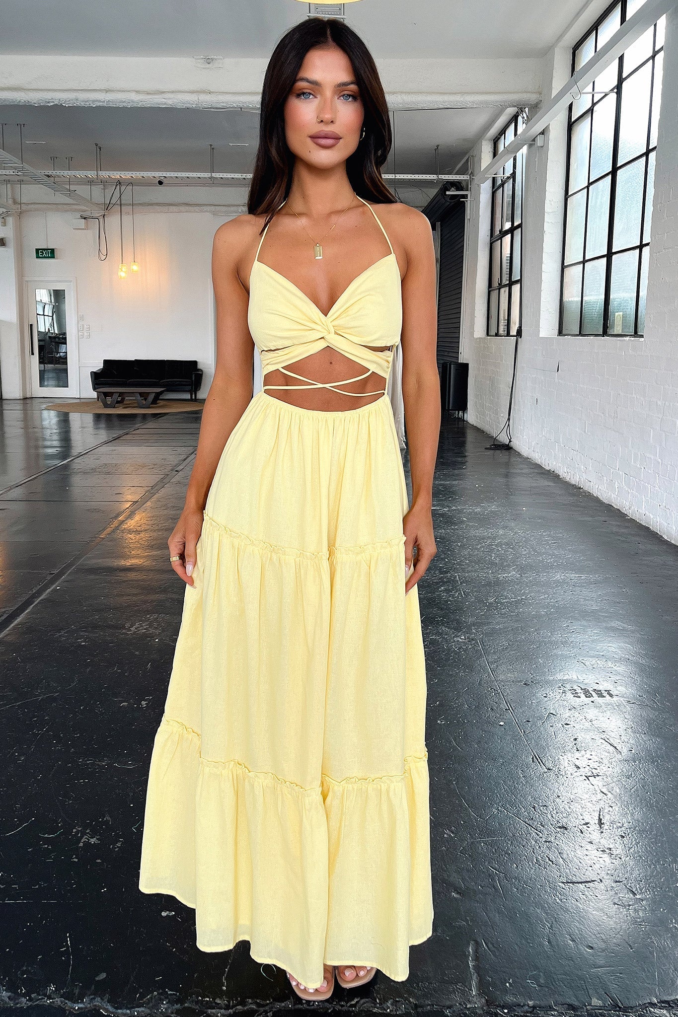 Lucy Maxi Dress - Żółta