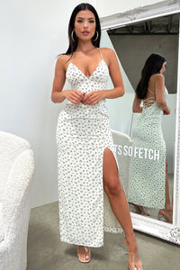 Kels Maxi Dress - Kwiatowa Fioletowa