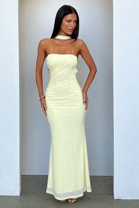 Taylor Open Back Maxi Dress - Żółta