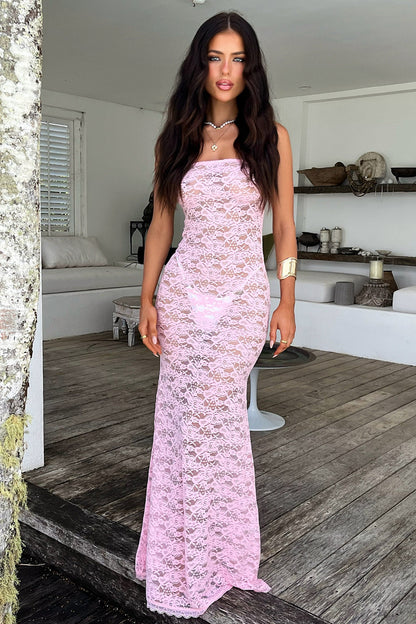 Veradi Maxi Dress - Pudrowy Róż