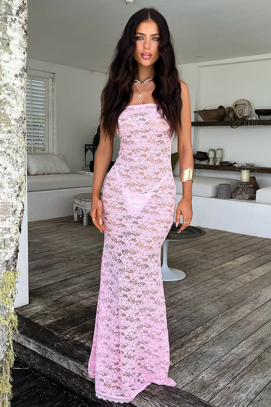 Veradi Maxi Dress - Pudrowy Róż
